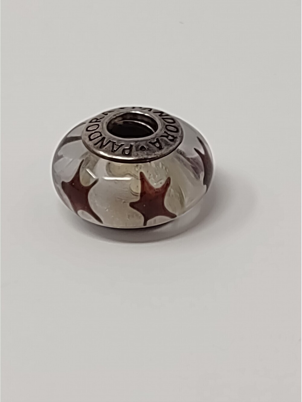 Pandora Retired Cinnamon Stars Murano Glass Charm 790906